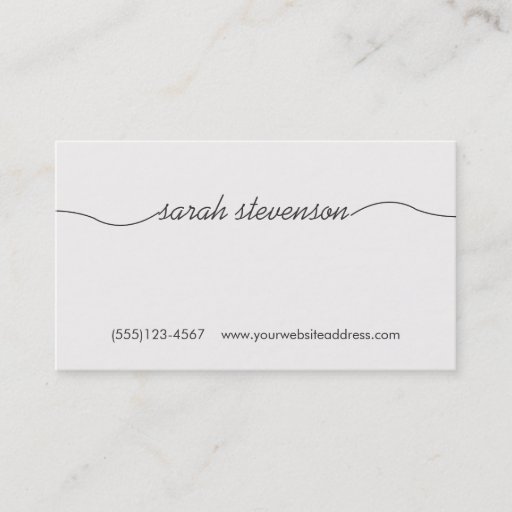 Customizable Handwritten Font Faux Wood Backside Business Card