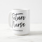 Handwritten Future Nurse (Your Name) Coffee Mug (Front Left)