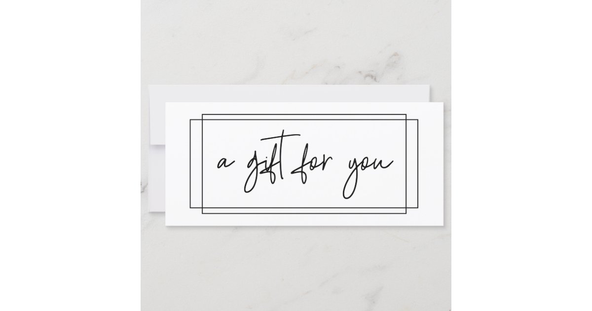Handwritten Gift Certificate Boxes Modern Script Zazzle