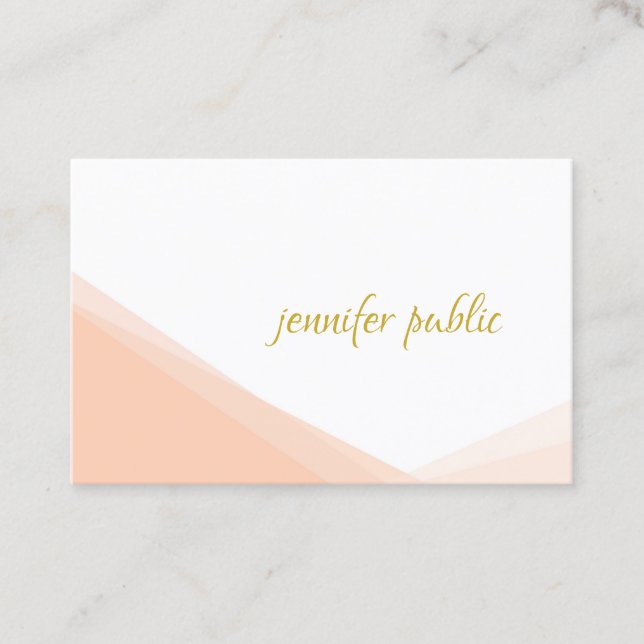 Handwritten Gold Script Name Professional Elegant Business Card (Front)