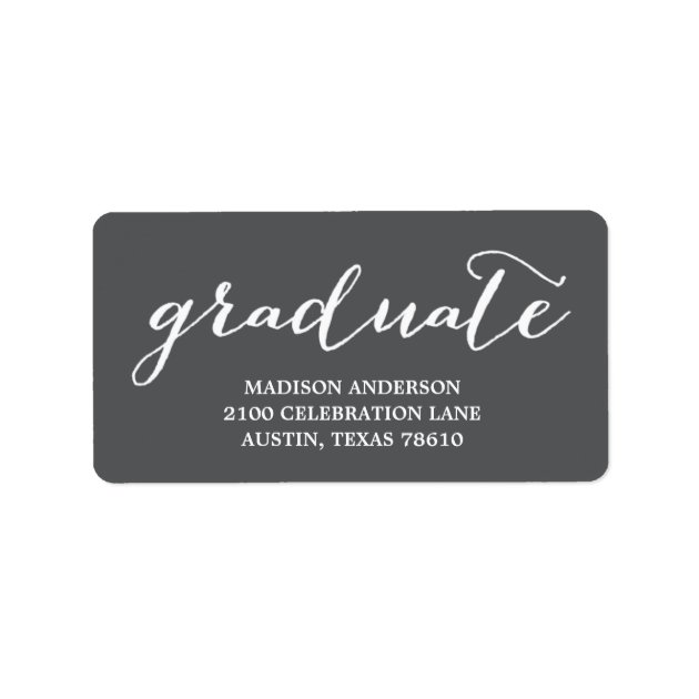 Handwritten | Graduation Address Label
