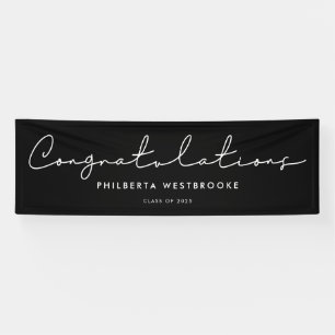 Handwritten Graduation party Congratulations Banner