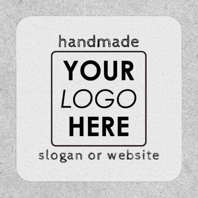 Handwritten Handmade Business Logo Text Website Patch (Front)