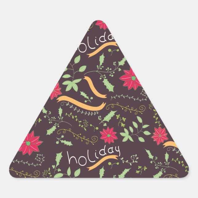 handwritten holiday triangle sticker (Front)