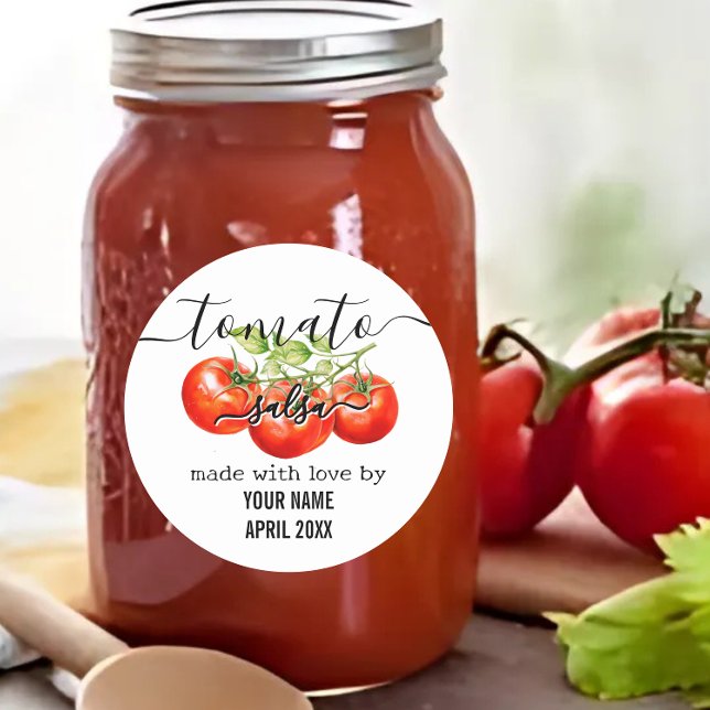 Handwritten Homemade Custom tomato Salsa Label (Creator Uploaded)