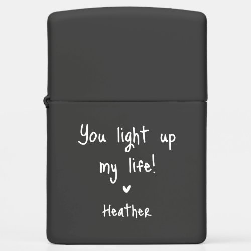 Handwritten Keepsake Gift for Him Zippo Lighter