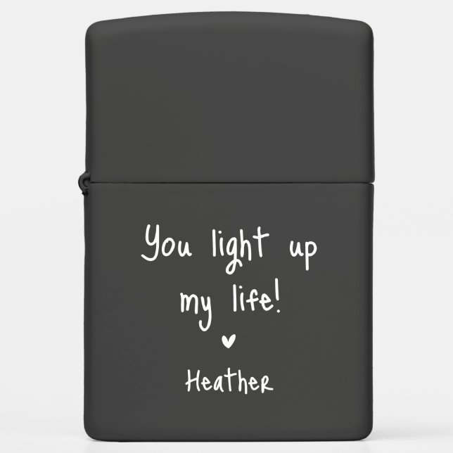 Handwritten Keepsake Gift for Him Zippo Lighter (Front)