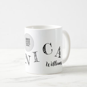 handwritten letters of your name cool photo coffee mug