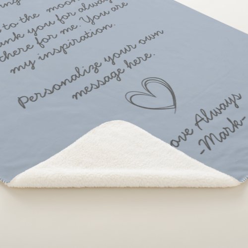  Handwritten Love Letter or Message   Sherpa Blanket