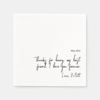 Handwritten Love Note | Personal Touch Wedding Napkins