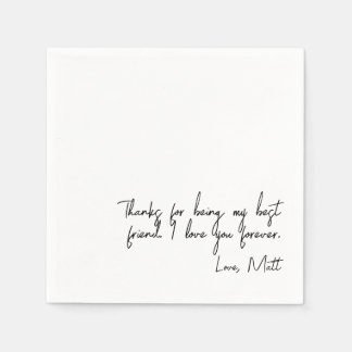 Handwritten Love Note | Personal Touch Wedding Napkins
