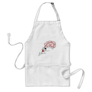 Handwritten Love Pink Quill Feather Pen Adult Apron