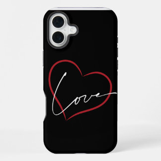 handwritten love poster iPhone 16 plus case