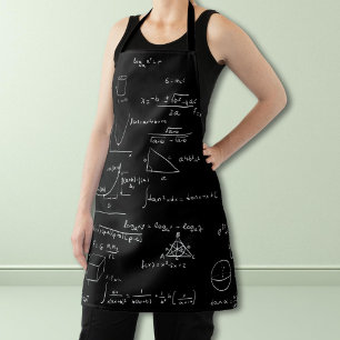 Handwritten Mathematics formulas and equations Apron