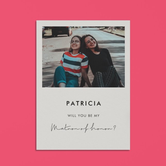Handwritten Matron of Honor proposal card (Creator Uploaded)