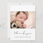 Handwritten minimalist Baby shower thank you card