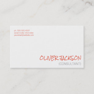 Handwritten Minimalist Business Card