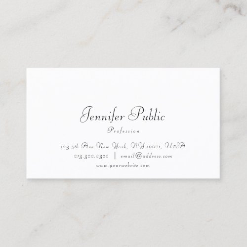 Handwritten Modern Cute Design Elegant Template Business Card