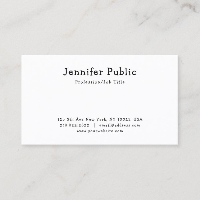 Handwritten Modern Simple Professional Template Business Card (Front)