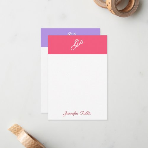 Handwritten Monogram Name Elegant Colors Template