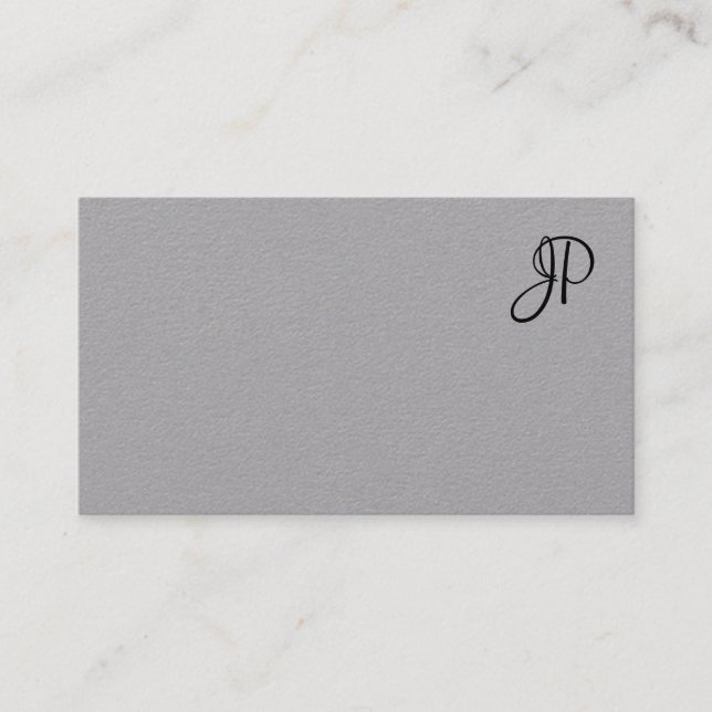 Handwritten Monogram Simple Template Modern Business Card (Front)