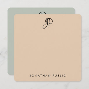 Handwritten Monogrammed Template Elegant Colors