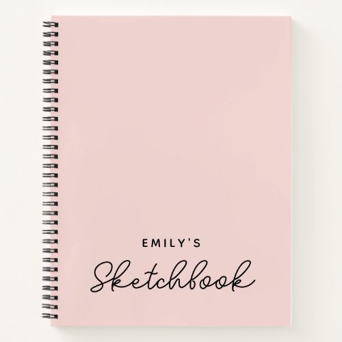 Handwritten Monoline Calligraphy Blush Sketchbook Notebook