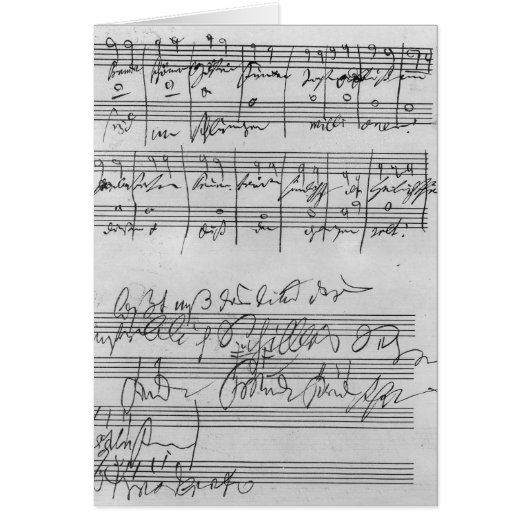 Handwritten musical score cards (Front)