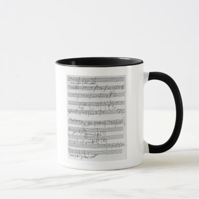 Handwritten musical score mug (Right)