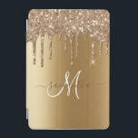 Handwritten Name Gold Metal Glitter Monogram  iPad Mini Cover<br><div class="desc">The design is a photo and the cases are not made with actual glitter, sequins, metals or woods. This design is also available on other models. You may also transfer this design to another product. No actual glitter was used to make this product. This design may be personalized in the...</div>