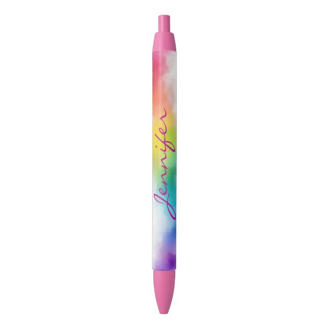 Handwritten Name Modern Custom Colorful Template Pen (Front Vertical)