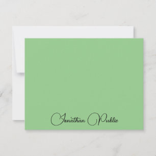 Handwritten Name Modern Elegant Trendy Note Card