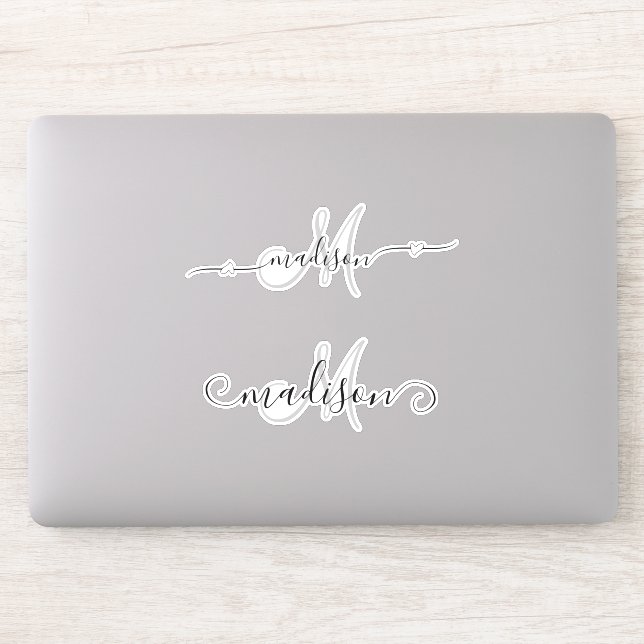 Handwritten Name Monogram Calligraphy  Sticker (Computer)