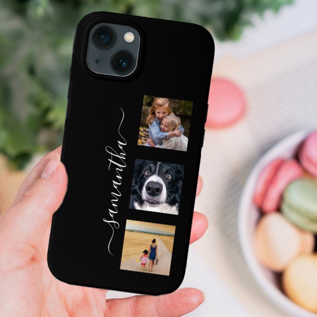 Handwritten Name Photo Collage Template Custom Case-Mate iPhone Case (Creator Uploaded)