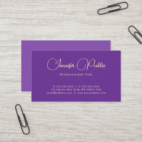 Handwritten Name Professional Elegant Template Business Card