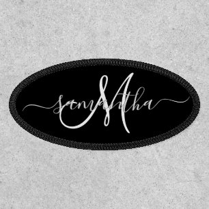 Handwritten Name Script Initial Monogram Patch