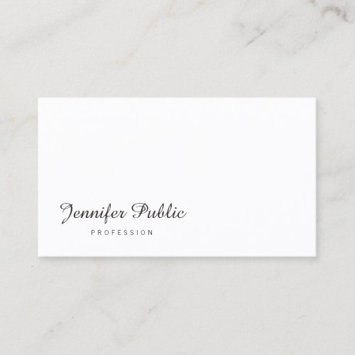 Handwritten Name Script Modern Elegant Minimalist Business Card
