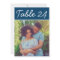 Handwritten Navy Blue Photo Table Number Card