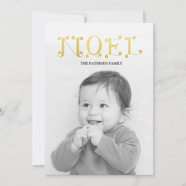 handwritten NOEL Holiday Card (Front)