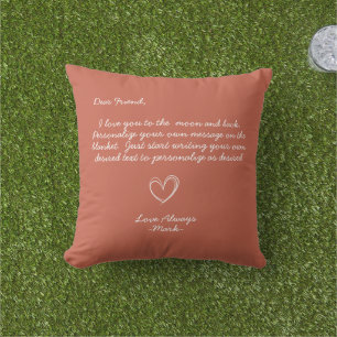 Handwritten Personalized Message Friends Family  Outdoor Pillow