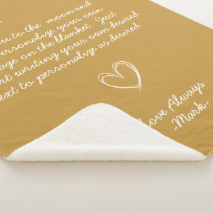 Handwritten Personalized Message Friends Family  Sherpa Blanket