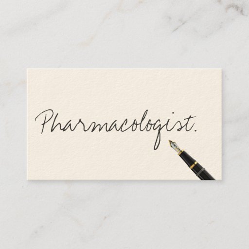 Customizable Handwritten Pharmacologist Business Card