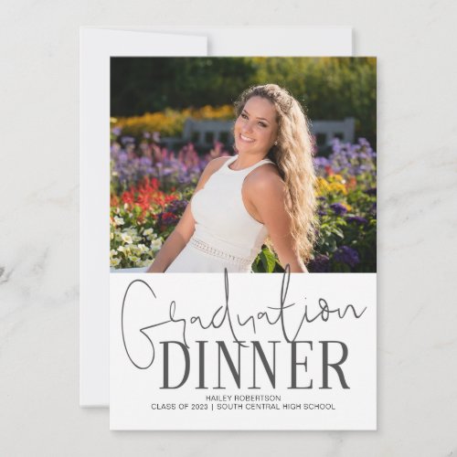 Handwritten Photo 2024 Graduation Dinner Invitation