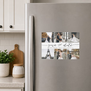 Handwritten Photo Collage Save the Date