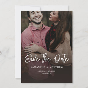 Handwritten Photo Elegant Wedding Save The Date