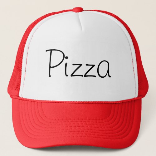 Handwritten Pizza Red Trucker Hat