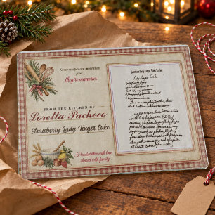 Handwritten Recipe Cutting Board