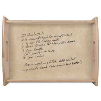 Handwritten Recipe Family Keepsake Custom Photo Serving Tray