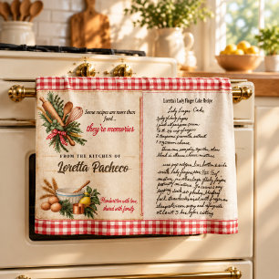 Handwritten Recipe Photo Personalized Kitchen Towe Towel