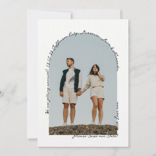 Handwritten Retro Simple Doodle Black and White Save The Date